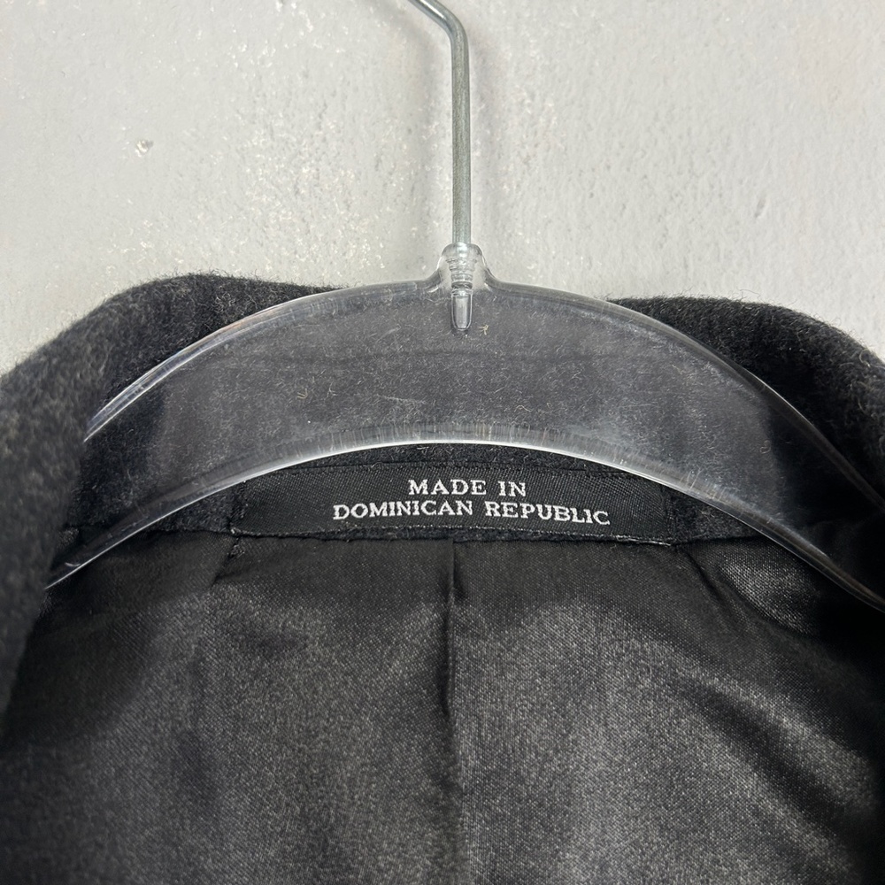 London Fog men's size 42L wool blend long coat dark gray lined - Picture 14 of 16